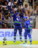 Alex Burrows & Henrik Sedin Celebrate Winning Game 2 of the 2011 NHL Stanley Cup Finals(14) Photo