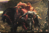 La Belle Dame Sans Merci Stretched Canvas Print by Frank Bernard Dicksee