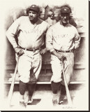 Ruth and Gehrig Stretched Canvas Print by Allen Friedlander