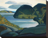 Coldwell Bay, North of Lake Superior Reproducción en lienzo de la lámina por Lawren S. Harris