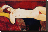 Nude Reclining Stretched Canvas Print by Amedeo Modigliani Nude Reclining Stretched Canvas Print by Amedeo Modigliani