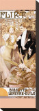 Flirt Stretched Canvas Print by Alphonse Mucha