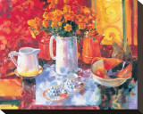 Still Life Stretched Canvas Print by Peter Graham