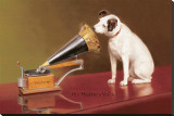 His Master's Voice Ad Stretched Canvas Print