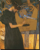 Die Musik Stretched Canvas Print by Gustav Klimt