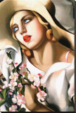 Portrait d'Une Jeune Fille Reproduction transférée sur toile par Tamara de Lempicka