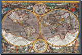 Map of the World II Stretched Canvas Print