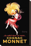 Cognac Monnet Reproduction transférée sur toile : par Leonetto Cappiello