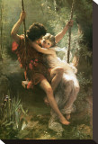 Printemps Reproduction transférée sur toile : par Pierre-Auguste Cot