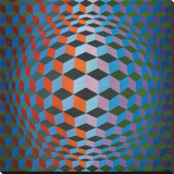 Squares Reproducción en lienzo de la lámina por Victor Vasarely Squares Reproducción en lienzo de la lámina por Victor Vasarely