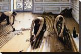 Wood Floor Planers Stretched Canvas Print by Gustave Caillebotte