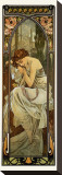 Night Stretched Canvas Print by Alphonse Mucha