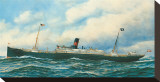 Danish Steamship Stretched Canvas Print by Antonio Jacobsen