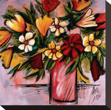 Vivid Bouquet Stretched Canvas Print by Domenico Provenzano