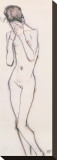 Jeune fille debout Reproduction transférée sur toile : par Egon Schiele