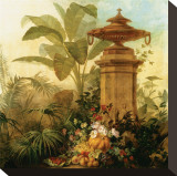 Still Life with Tropical Palms Stretched Canvas Print by Jean Capeinick