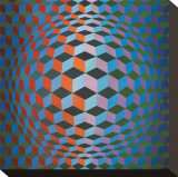 Squares Stretched Canvas Print by Victor Vasarely