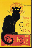 Chat Noir Reproduction transférée sur toile par Théophile Alexandre Steinlen