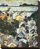 Summer Landscape, 1917 Reproduction transférée sur toile : par Egon Schiele
