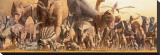 Dinosaurs Stretched Canvas Print by Haruko Takino