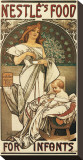 Nestle's Food for Infants Stretched Canvas Print by Alphonse Mucha