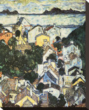 Summer Landscape, 1917 Reproduction transférée sur toile : par Egon Schiele