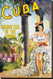 Cuba, Holiday Isle of the Tropics Stretched Canvas Print