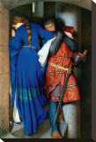 Meeting on Turret Stairs Stretched Canvas Print by Frederick William Burton