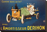 L'Amortisseur Derihon Stretched Canvas Print by Mich (Michel Liebeaux) 