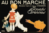 Au Bon Marche, Jouets et Etrennes Stretched Canvas Print by René Vincent