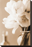 Tulips in Sepia Stretched Canvas Print by Christine Zalewski