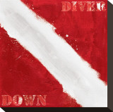 Diver Down Stretched Canvas Print by Miranda York
