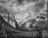 Yosemite Tunnel View Black and White I Stretched Canvas Print by Danny Burk