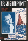 Song Sheet Cover: Red Sails in The Sunset, Ben Bernie, From The Provincetown Follies Reproducción en lienzo de la lámina Song Sheet Cover: Red Sails in The Sunset, Ben Bernie, From The Provincetown Follies Reproducción en lienzo de la lámina