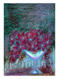 Flower of Champagne Glass That Watches Blue Night Giclee Print by Mariko Miyake