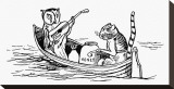 The Owl and The Pussycat Stretched Canvas Print by Edward Lear