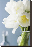 White Tulips Bouquet Stretched Canvas Print by Christine Zalewski