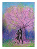 Lovers Dance under Full-Bloomed Cherry Blossoms Giclee Print by Mariko Miyake