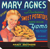 Mary Agnes Brand Louisiana Sweet Potatoes, Porto Rican Yams Stretched Canvas Print