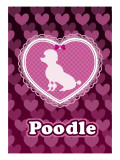 Poodle Red Giclee Print by Ikuko Kowada