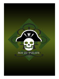 Skull in Green Giclee Print by Ikuko Kowada
