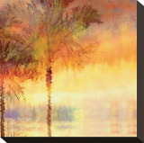 Palmae Square Gold I Stretched Canvas Print by Melinda Bradshaw