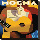 Cubist Mocha I Stretched Canvas Print by Eli Adams