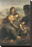 The Virgin and Child with Saint Anne Stretched Canvas Print by Leonardo da Vinci 