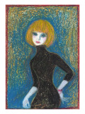 Woman with Sweater Giclee Print by Mariko Miyake