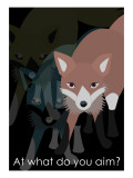 Fox in Black Giclee Print by Ikuko Kowada