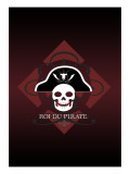 Skull in Red Giclee Print by Ikuko Kowada