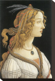 Simonetta Vespucci in Mythological Guise Stretched Canvas Print by Sandro Botticelli