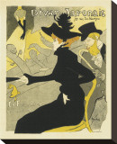 Divan Japonais Music Hall Stretched Canvas Print by Henri de Toulouse-Lautrec