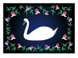 Swan Blue Giclee Print by Ikuko Kowada